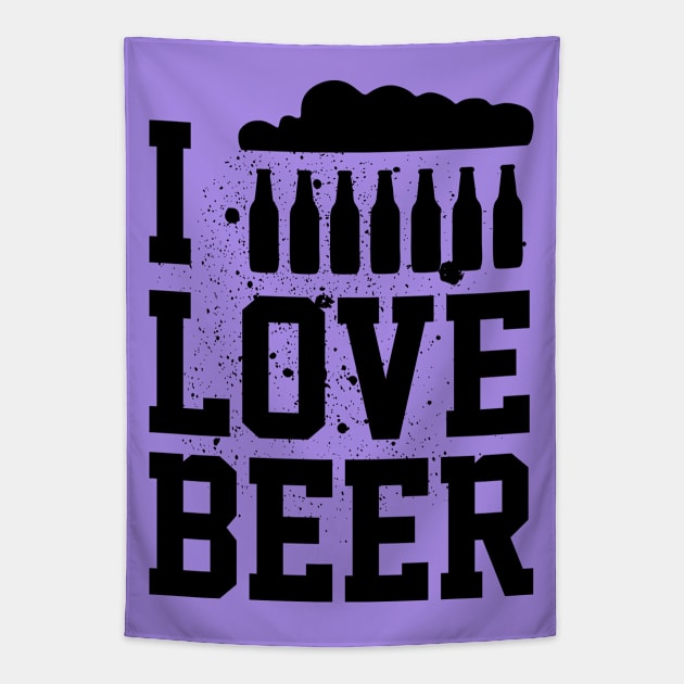 I Love Beer Tapestry by MZeeDesigns