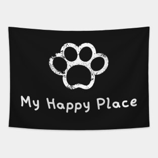 My Happy Place - Paw Print Tapestry