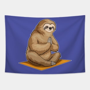 Sloth Fitness Yoga Meditation Tapestry