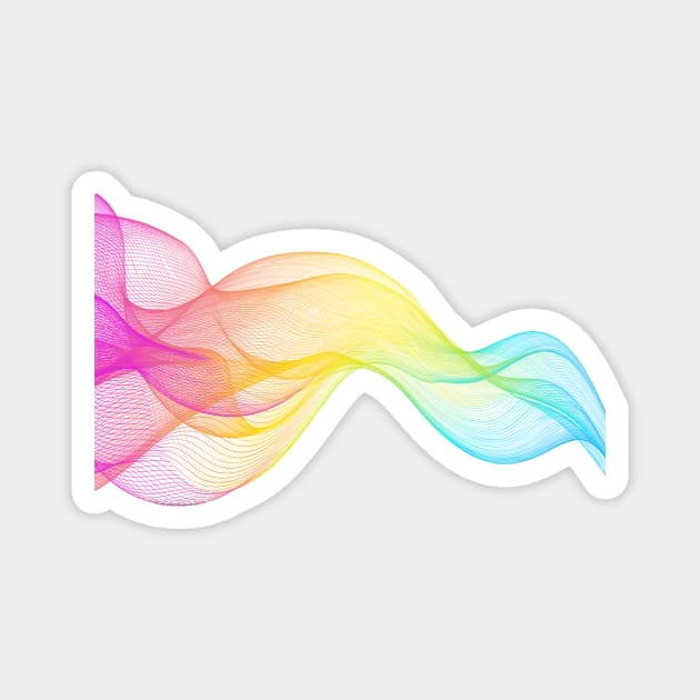 Rainbow Wave Magnet by SJAdventures