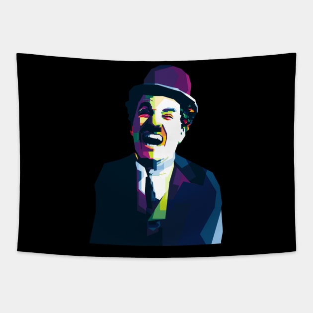 Charlie Chaplin Tapestry by WPAP46