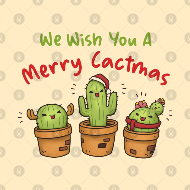 We Wish You A Merry Cactmas Christmas Cactus by Takeda_Art