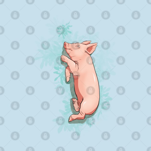 Sleeping Piglet by Sierra Snipes Studio