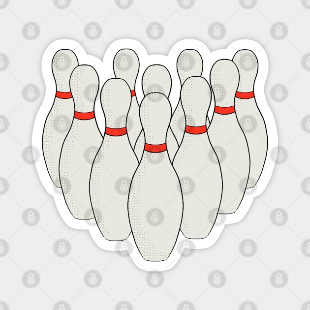 Bowling pins Magnet by DiegoCarvalho