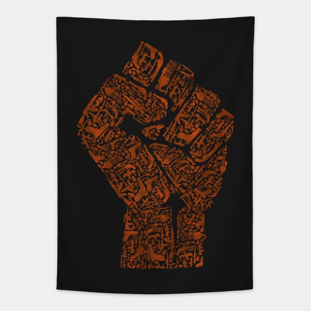 Fist Fight Tapestry by Art-Man