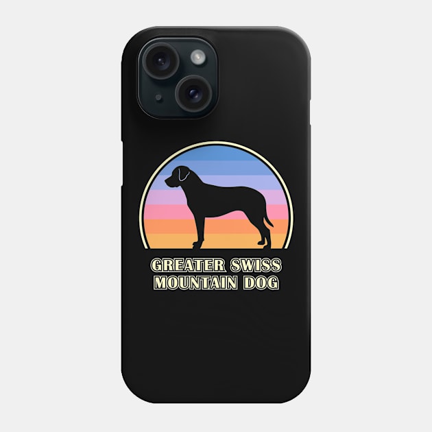 Greater Swiss Mountain Dog Vintage Sunset Dog Phone Case by millersye