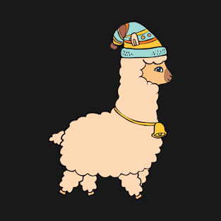 Cute Alpaca with a hat. T-Shirt