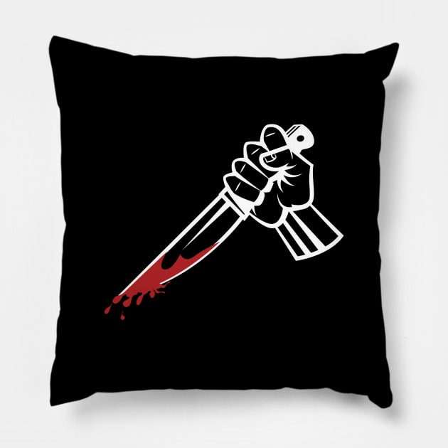 Bloody Knife Pillow by MonkeyBusiness