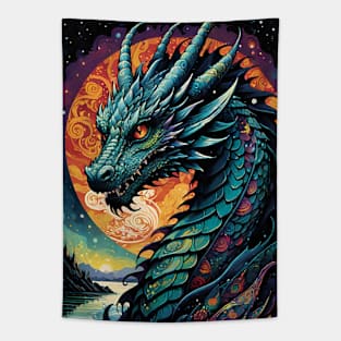 Psychedelic Dragon 2 Tapestry