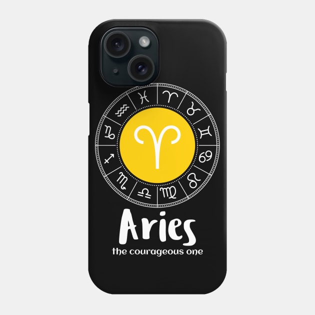 Aries The Courageous One Phone Case by Science Puns