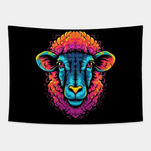 Sheep Coloring Book Tapestry by JH Mart