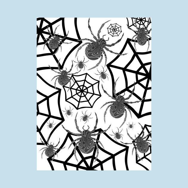 Discover Black And White Halloween - Spiders - T-Shirt