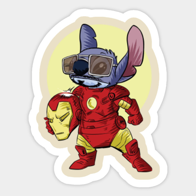 Stitch Parody Iron Man Fan Art Iron Man Autocollant Teepublic Fr