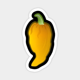 Yellow Ghost Chili Pepper Magnet