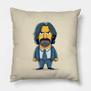 john wick simpsons Pillow