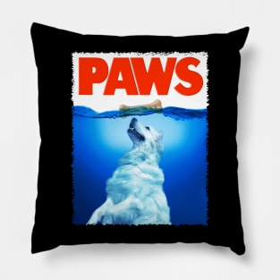 Majestic Mountain Guardians Great Pyrenees PAWS, Tee Triumph for Dog Lovers Pillow