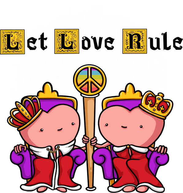 Let Love Rule Kids T-Shirt by spookylili