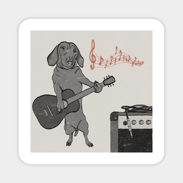 rock dawg Magnet by Beni-Shoga-Ink