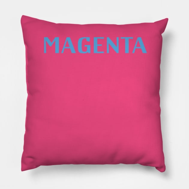 ELW Magenta Text Pillow by EntryLevelWorker