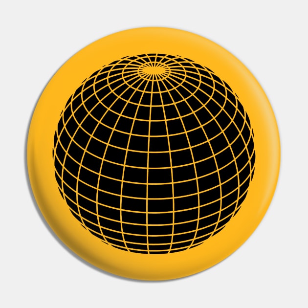 Globe Sphere Pin by CharlieCreator