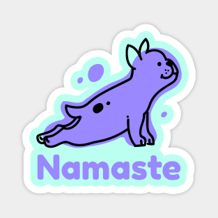 French Bulldog Stretching Namaste Yoga Magnet