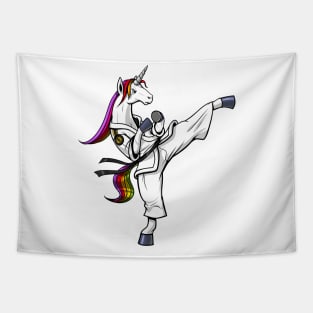 Unicorn Karate Tapestry