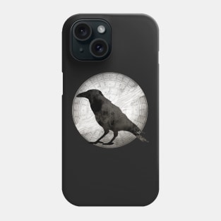 Crow and Moon - I wrap the moon in lace and sing you the seasons Phone Case