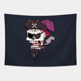 Pirate Captain Skull Tapestry