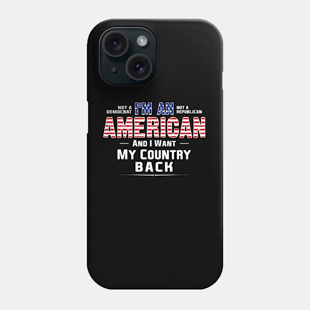 Patriot I Am An American Phone Case by Tee-hub