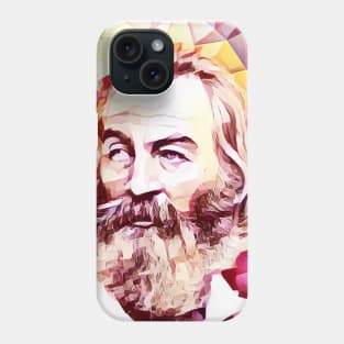 Walt Whitman Pink Portrait | Walt Whitman Artwork 13 Phone Case