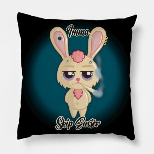 Imma Skip Easter Bad Bunny Rabbit Pillow
