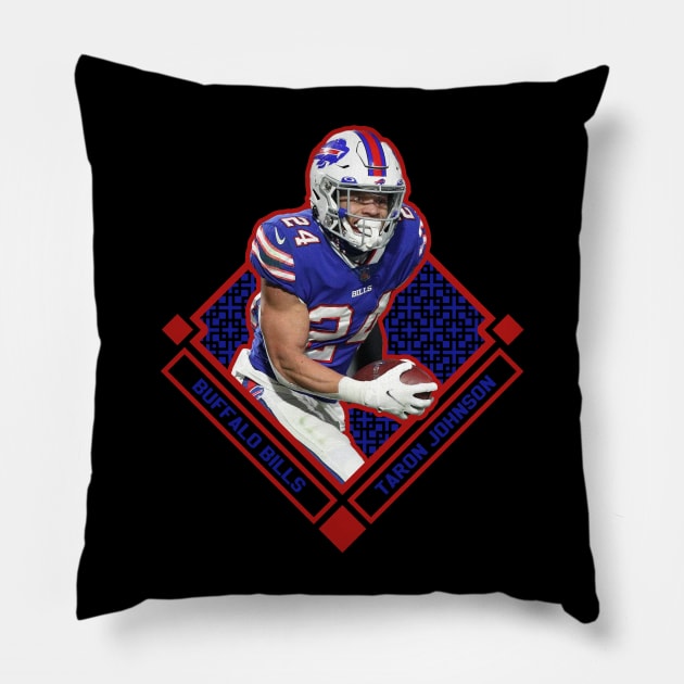 Taron Johnson Diamond Style Pillow by hackercyberattackactivity