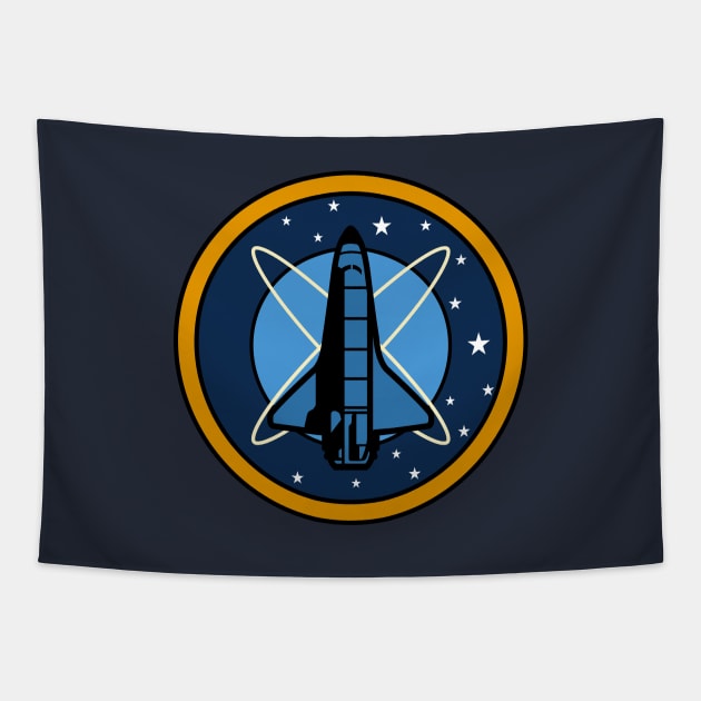 Space Tourist Patch Logo Tapestry by TWOintoA