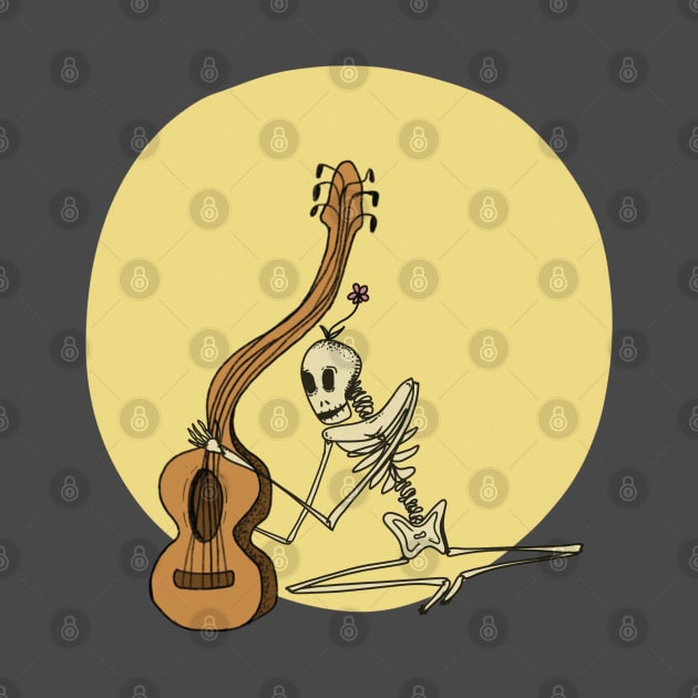 The Skeleton Musician by Peach Melt