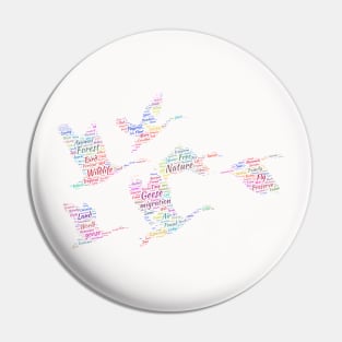 Geese Bird Free Wildlife Text Word Cloud Pin