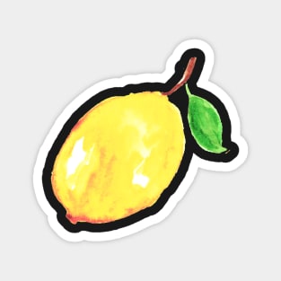 Watercolor Lemons Citrus Yellow Cute Magnet