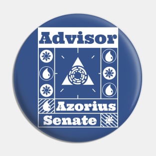 Azorius Senate | Advisor | MTG Guild White on Blue Design Pin