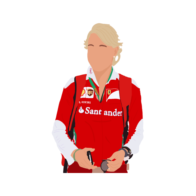 Britta Roeske, press relations manager for Sebastian Vettel for Ferrari by royaldutchness