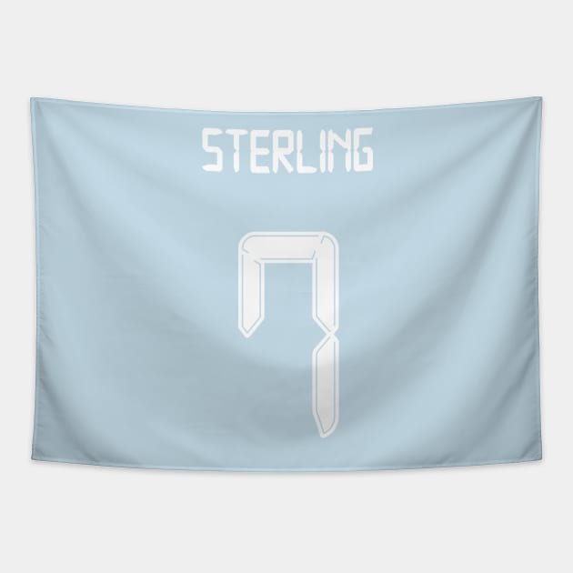Sterling Man City 7 shirt Tapestry by Alimator