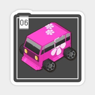 06 - Pixel Cars - Little Fuchsia Magnet