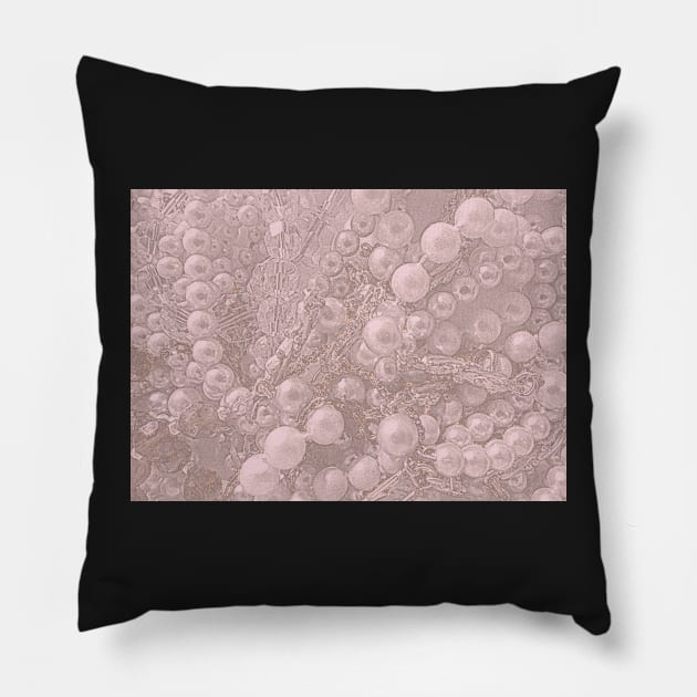 Pink Pearls Pillow by Alchemia