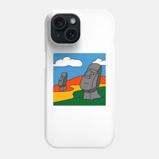 Easter Island Moai Statue Pop Art Illustration Phone Case