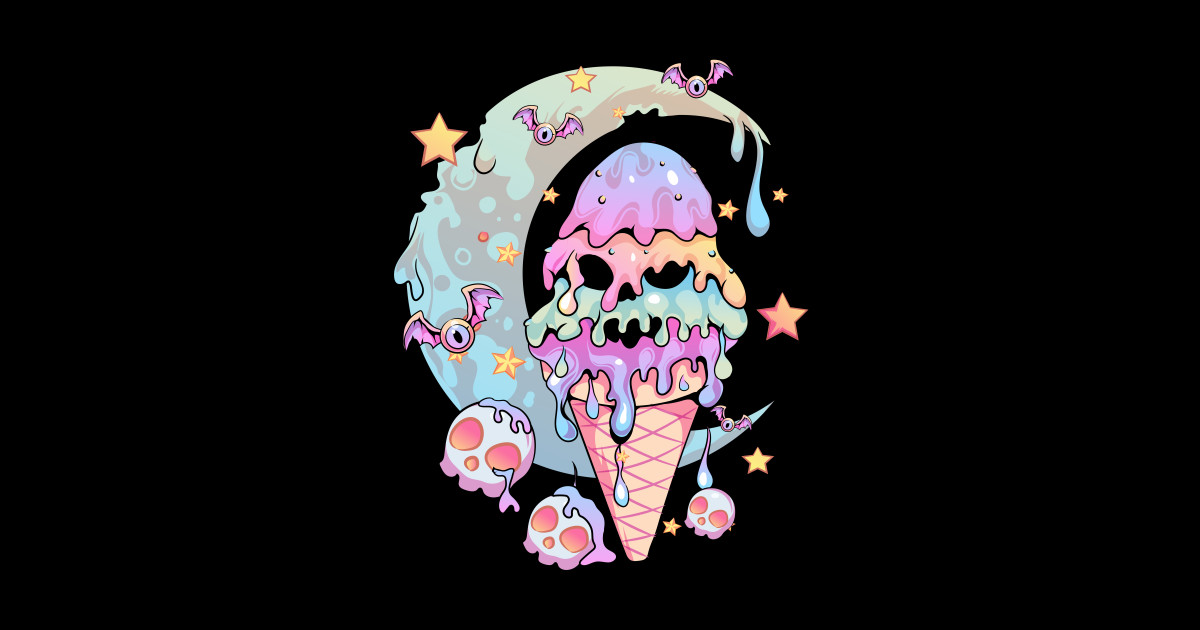 Pastel Goth Ice cream Kawaii Pastel Goth Ice Cream Kawaii Sticker