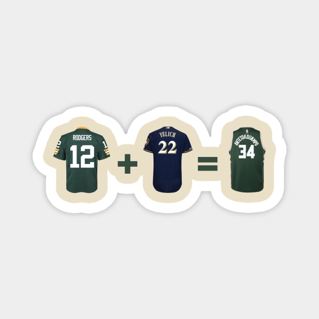 Wisconsin Sports MVP's - Milwaukee Bucks Magnet by Stalwarthy