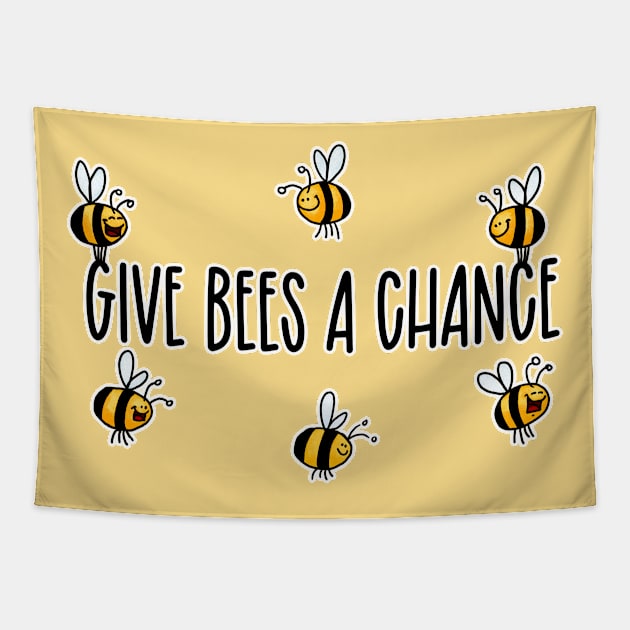 Give Bees a Chance IV Tapestry by Corrie Kuipers