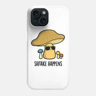 Shitake Happens Cute Mushroom Pun Phone Case