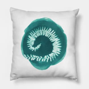 Fern spiral (turquoise) Pillow