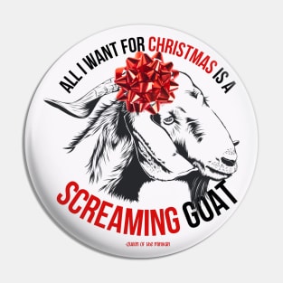 Christmas Goat Pin