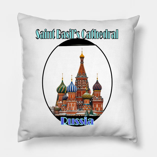 Saint Basil's Cathedral Russia Pillow by Carolina Cabreira