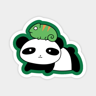 Panda and Little Chameleon Magnet